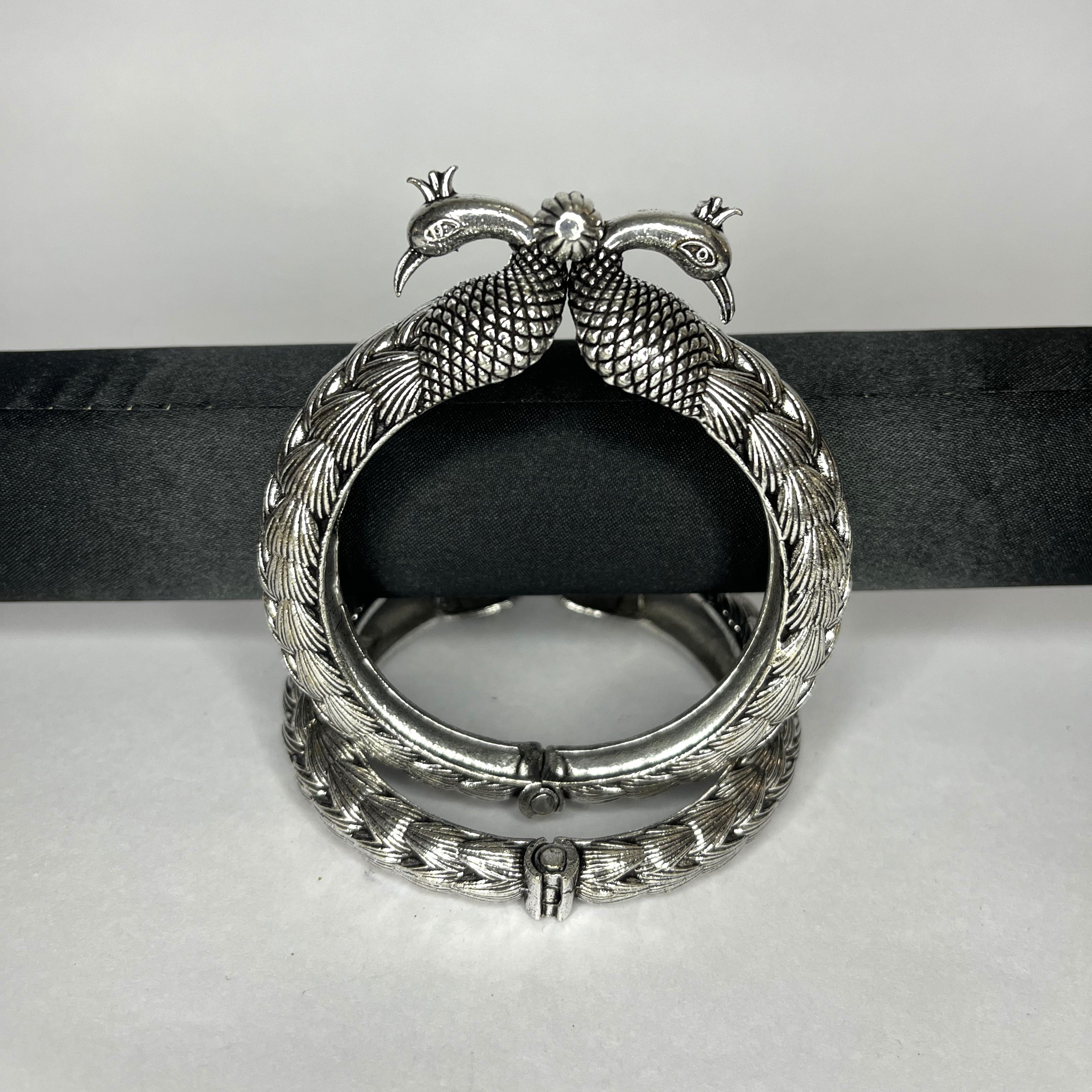 Oxidized Peacock Bangle