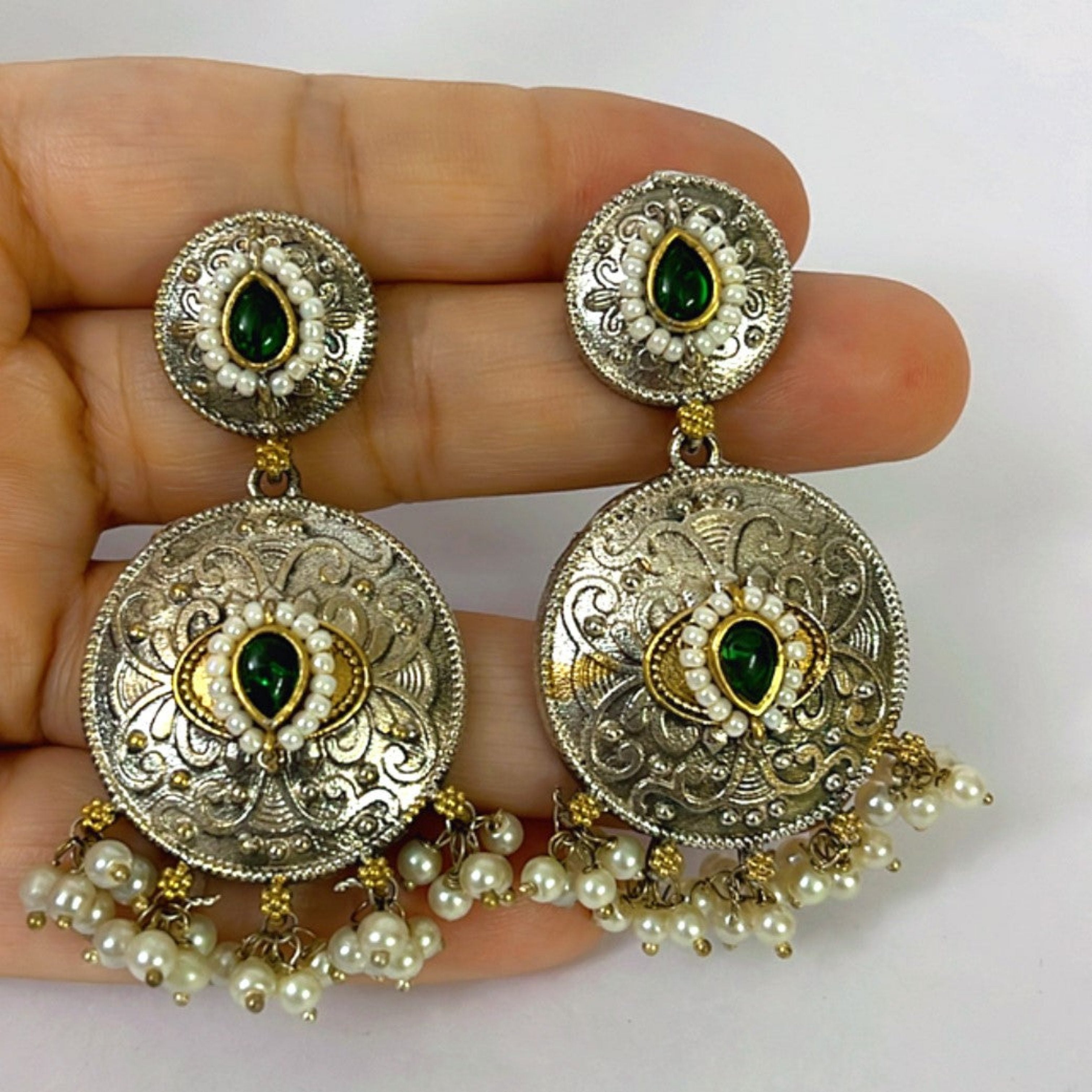 Silver Plated Nandi Necklace Set